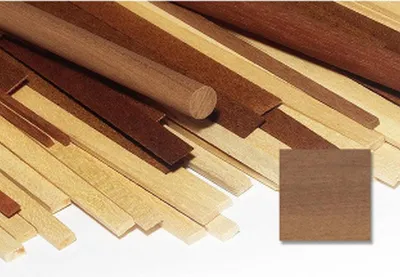 Obrázok produktu pre Orechové drevené lišty 3 ks 3x3mm