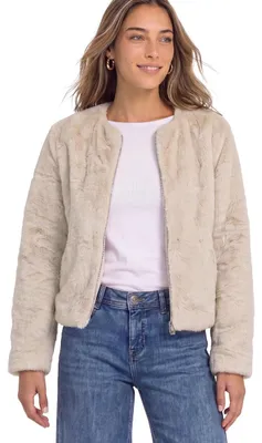 Productafbeelding van Street One jas van imitatiebont, kleur: zandkleurig, maat 46