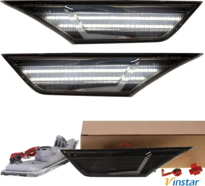 Produktbild von 2x Vinstar Smoke getönte LED Seitenblinker Blinker kompatibel mit Civic X ab 2015 auch Type-R