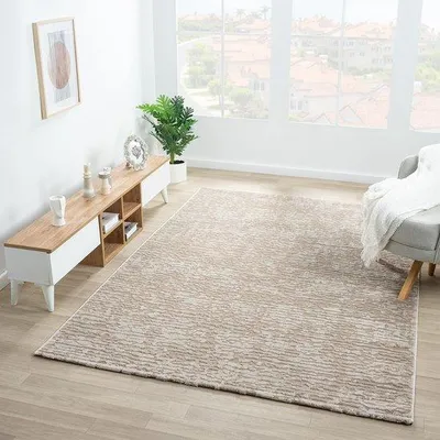 Zdjęcie produktu dla Ibenzoa® Dywan o niskim włosiu, 80x150 cm – kolor taupe, z efektem 3D i wyglądem kamienia, 100% polipropylenu, certyfikat Oeko-Tex Standard 100, idealny do salonu i sypialni, nadaje się do stosowania z ogrzewaniem podłogowym do 26°C