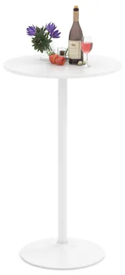 Produktbild von COSTWAY Stehtisch Ø 60 cm, 2 in 1 Bartisch & Esstisch höhenverstellbar 56/101,5 cm, Bistrotisch rund, Bartisch, Partytisch für Balkon, WeiB