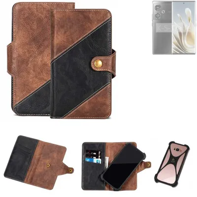 Produktbild von K-S-Trade Handyhülle Schutzhülle Bookstyle Case kompatibel mit Nubia Z50S Klapphülle Cover Hülle Schutztasche 1x
