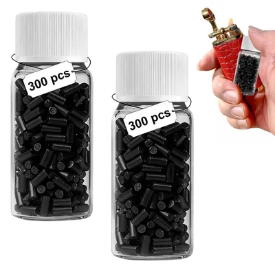 600 Ersatzfeuersteine 2,2x5 mm schwarz für Feuerzeuge