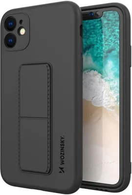 Produktbild von Wozinsky Kickstand Case Silikonowe Etui Z Podstawką Etui Samsung Galaxy A22 5G Czarne