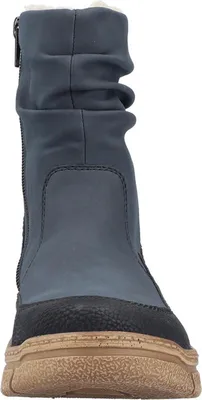 Produktbild von Rieker Damen Stiefelette mit gerafftem Schaft Warmfutter wasserabweisend 72382, Größe:41 EU, Farbe:Blau