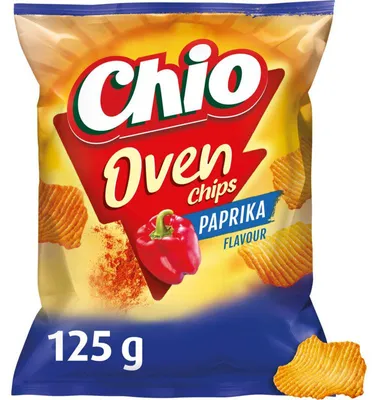 Produktbild von Chio Ofen Chips Paprika 125g – Knusprige, würzige Kartoffelchips Snack