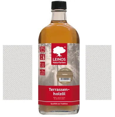 Produktbild von LEINOS Terrassenholzöl Farblos 0,25 l – Terrassenöl, auch Bangkirai, außen