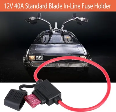 Obrázok produktu pre 10 ks štandardných držiakov poistiek typu Blade in Line, 12 V DC, 40 A, pre autá a motocykle