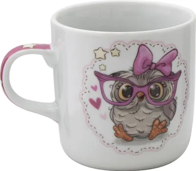 Zdjęcie produktu dla Kubek porcelanowy dla dzieci 230ml Sowa