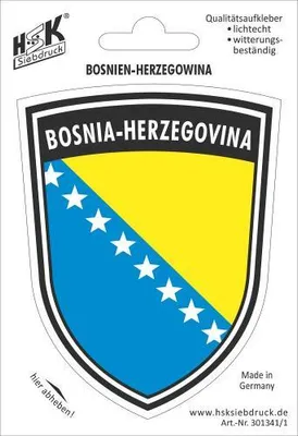 Produktbild von PVC Aufkleber - BOSNIA-HERZEGOVINA - Bosnien und Herzegowina - 301341/1 - Gr. ca. 7,9 x 10 cm