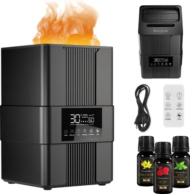Immagine prodotto di REGALO Grande umidificatore profumato per oli essenziali EFFETTO FUOCO