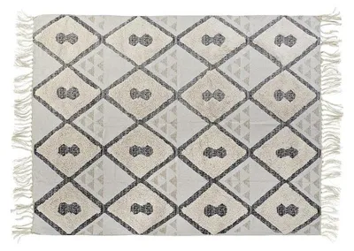 Teppich, rechteckig, beige, 120x180 cm, Polyester-Baumwolle
