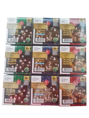 Produktbild von Livarno home 9x LED Lichterkette je 20 LED's  inkl. Batterien Weihnachten Dekoration Beleuchtung Licht NEU