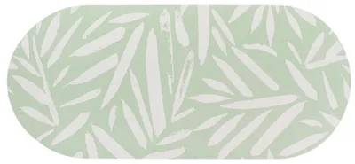 Produktbild von TENDANCE Badematte Duschvorleger 45 x 100 cm Badezimmerteppich Badtextilien grün weiß Badezimmer