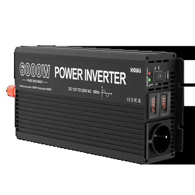 Obrázek produktu pro Střídač HOULI, výkon 3000W až 6000W, čistá sinusoida, 6000W-12V-220V-50HZ