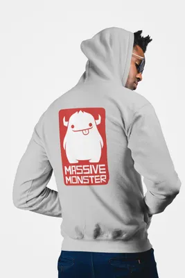 Produktbild von D&B Uni Hoodie ZIPEB00024 Monster HellGrau-Größe S