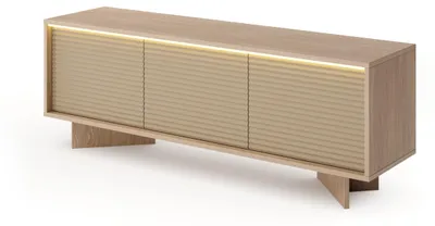 Produktbild von Masseno TV-Schrank RIGATO 153,9 cm Fernsehschrank mit Schubladen und 3 Türen TV-Lowboard für Wohnzimmer Modern 153,9x40x54,4 cm Beige