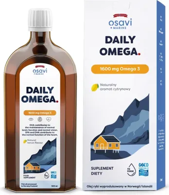 Productafbeelding van Osavi dagelijkse omega 1600 mg citroensmaak 500 ml 8687