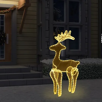 Produktbild von The Living Store Rentier Weihnachtsdekoration mit Mesh 306 LEDs 60x24x89 cm