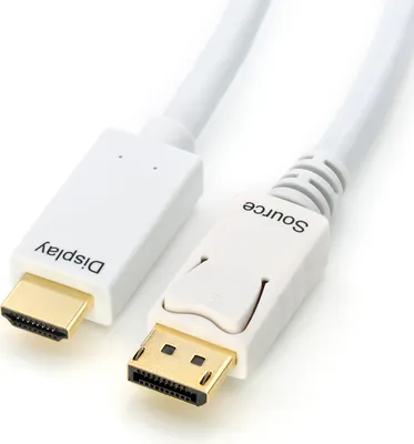 Produktbild von DisplayPort auf HDMI Kabel, 4K@30Hz, 5 m, weiß