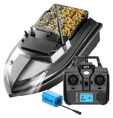 Zdjęcie produktu dla Łódka Zanętowa iUni V060, GPS, 5200mAh, 500m, 2kg, 10km/h, Zdalne sterowanie 2.4GHz