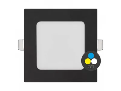 Obrázek produktu pro T-LED Černý vestavný LED panel hranatý 120 x 120mm 6W 24V CCT 102212