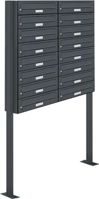 Produktbild von 16er Standbriefkasten Anlage Freistehend RAL 7016 - Anthrazit