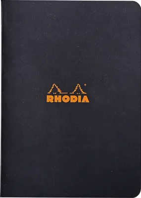 Produktbild von Rhodia 10x Notizheft Rhodia A5 48 Blatt kariert 80g - Schwarz 119183C