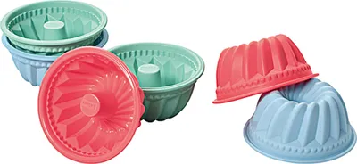 Produktbild von Lurch 83018, Turban-Kuchenform, -40 °C, 240 °C, Blau, Grün, Rot, Silikon, 30 mm