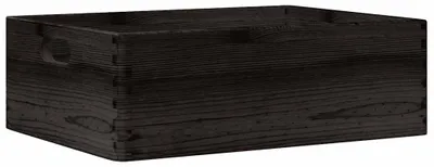 Immagine prodotto di vidaXL Scatola di legno con maniglie nera 40x30x13 cm in legno di pino massiccio
