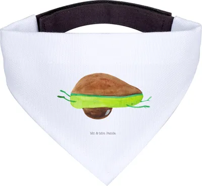 Produktbild von Mr. & Mrs. Panda Halstuch Hund Avocado Yoga - Weiß - Geschenk, Haha, Humor, Sport, Hunde, Bauch, Hunde-Halstuch, Hilfe, Tuch