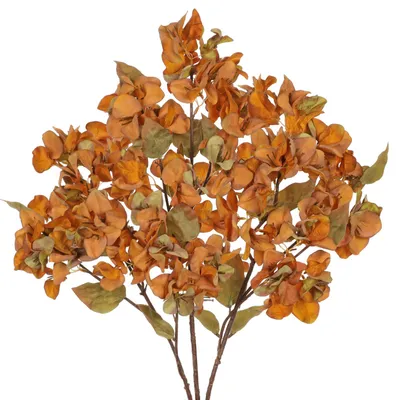 Produktbild von Künstliche Bougainvillea-Blüten 5 Stück Seidenorange 27,5 Zoll
