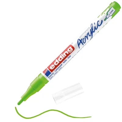 Produktbild von Edding 5300 Acrylmarker Fein, Grün, Gelb, Grün, Gelb, Fein, 1 mm, 2 mm, Tinte auf Wasserbasis