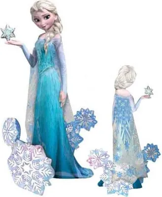 Produktbild von "Riesiger Aluminiumballon mit Elsa aus "Die Eiskönigin" – Dekorationsobjekt für Feiern – Einheitsgröße."