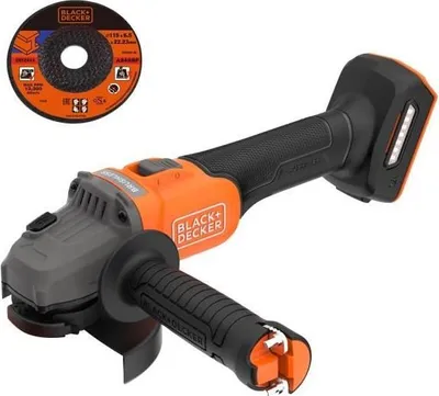 Image de Black & Decker Meuleuse d'angle sans fil 115mm, sans batterie