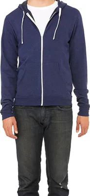 Produktbild von Canvas 3909 | Uni Triblend Full Zip Hoodie / Damen Kapuzenjacke - Farbe: Navy Triblend (Heather) - Größe: M