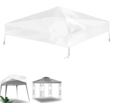 Image de Pavillon étanche 3x3 mètres - Toit de remplacement - PVC transparent - Épaisseur : 0,2 mm - Grammage : 280 g/m² - Résistant aux intempéries - Tente de réception