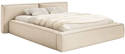 Produktbild von Selsey Tilves Low – Polsterbett 180x200 mit Bettkasten und Lattenrost, Chenille, hellbeige