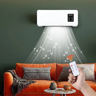 Produktbild von MODFU Heizlüfter Elektroheizung Fernbedienung Thermostat Wandmontierte Heizlüfter Sicherheit Überhitzungsschutz Heizung Heizer Weiß