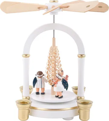 Productafbeelding van KWO, witte piramide voor muziekdoeleinden (21 cm), geschikt voor een verdieping