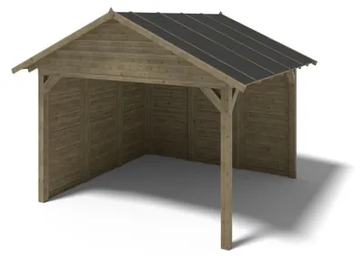 Produktbild von Gartenlaube Gartenpavillon 4.04x4.04m mit Paneelen - Imprägniert