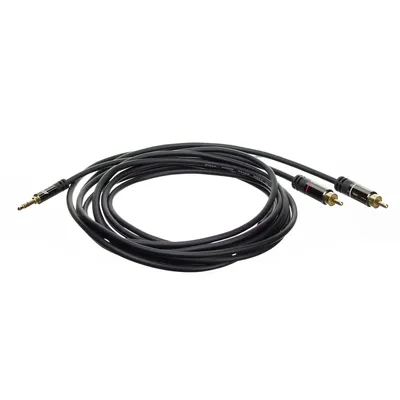 Image de Câble De Connexion Audio De 3.5 Mm Vers 2 X Rca - 1.5 M