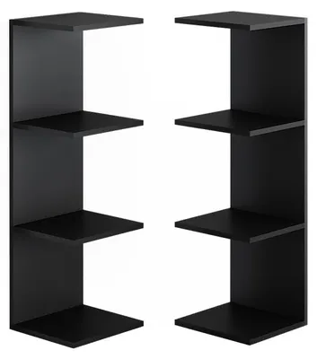 Immagine prodotto di Scaffale a muro Vicco Paolo Nero 30 x 95 cm Set di 2, Model 52092