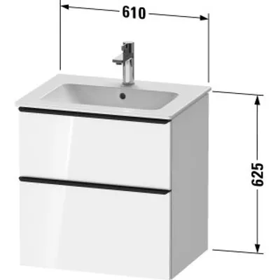 Produktbild von Duravit DE4361004550000 DN WTU WH 610x462x625 Az 1 Ei