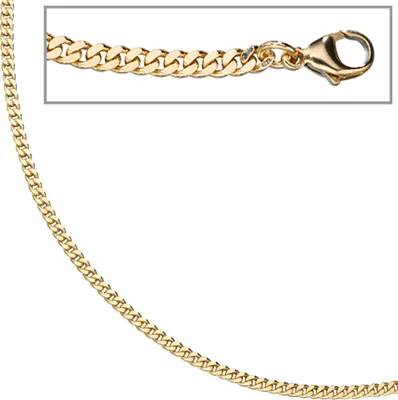 Produktbild von JOBO Panzerkette 333 Gelbgold massiv 60 cm Gold Kette Halskette Karabiner
