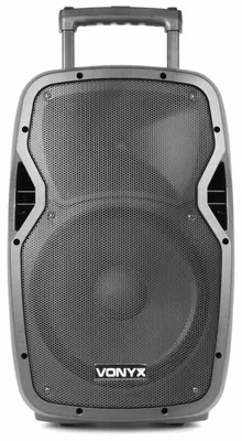 Obrázok produktu pre Prenosný reproduktor Bluetooth – 600 W – 12-palcový basový reproduktor – čierna farba – karaoke súprava s 2 mikrofónmi