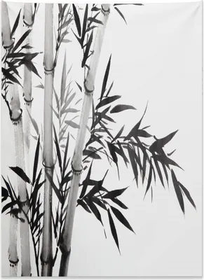 Produktbild von Abakuhaus Schwarz-Weiss Wandteppich, Chinesische Kalligraphie aus Weiches Mikrofaser Stoff Kein Verblassen Klare Farben Waschbar, 110 x 150 cm, Anthrazit grau Weiß