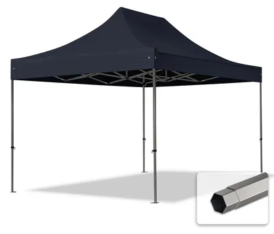 Obrázek produktu pro Nůžkový stan 3x4,5 m, ocel, bez bočnic černá