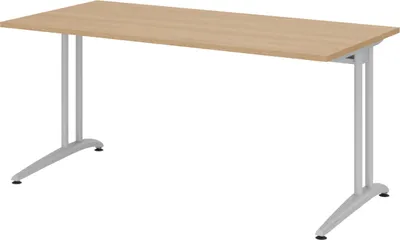 Produktbild von bümö Schreibtisch Serie-B - Größe: 160 x 80 cm, Nachbildung: Eiche