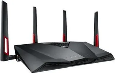Produktbild von ASUS RT-AC88U WLAN-Router Gigabit Ethernet Dual-Band (2 4 GHz/5 GHz) 4G Schwarz  Rot